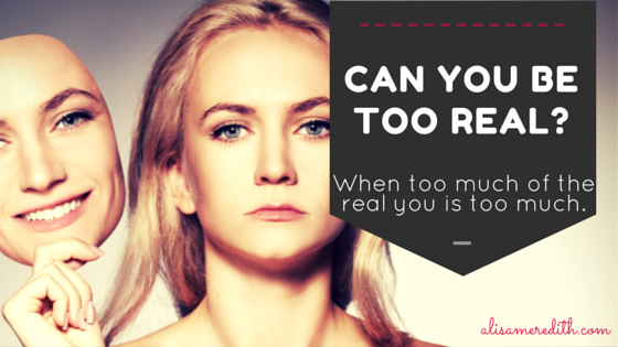 Can you be too real? With live streaming video accessible to everyone, we can publish any time for any (or no) reason. Stop and think first and please be nice. https://alisameredith.com/be-real-periscope-debate/