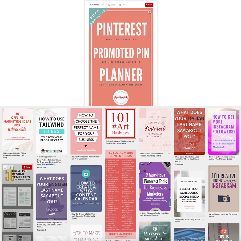 Don't use dynamic targeting on Pinterest