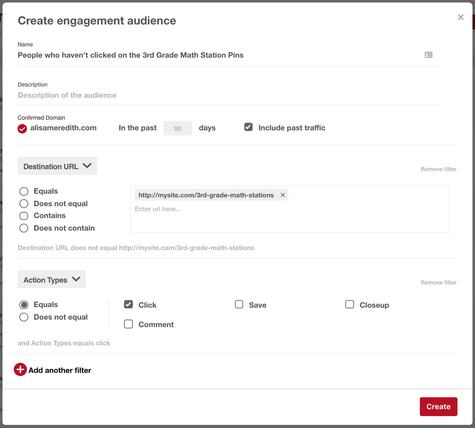 Create an engagement audience for Pinterest ads