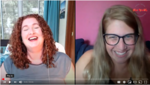 Alisa and Laura on a Facebook Live
