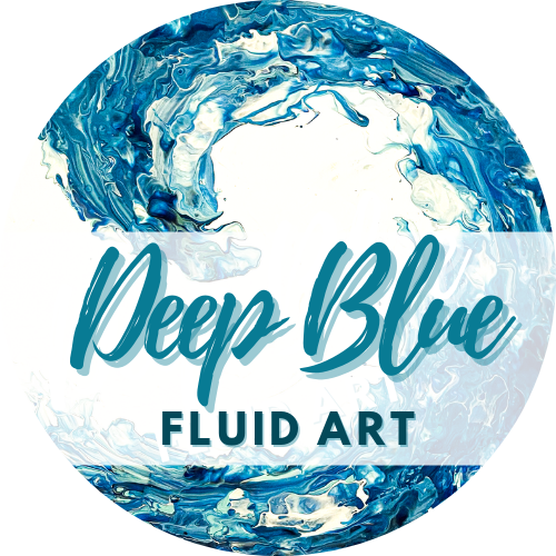 Deep Blue Fluid Art Logo