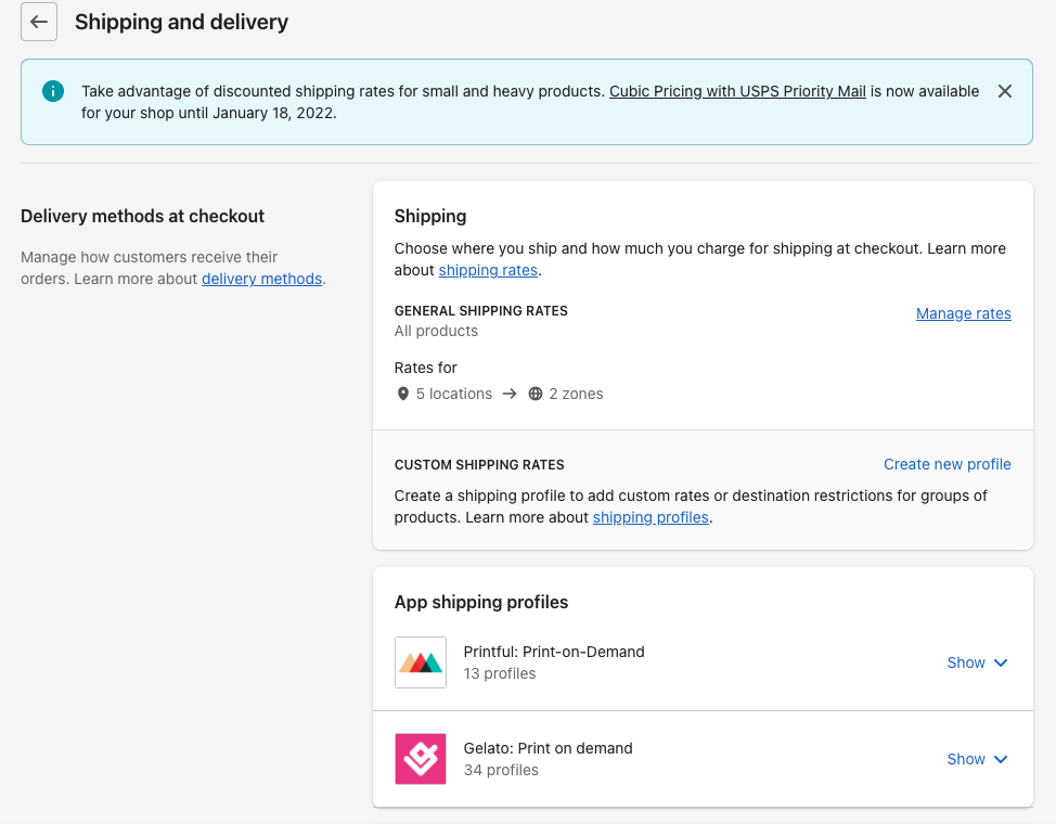 How can I enable estimated delivery time for my Shopify storefront? –  Printful Help Center